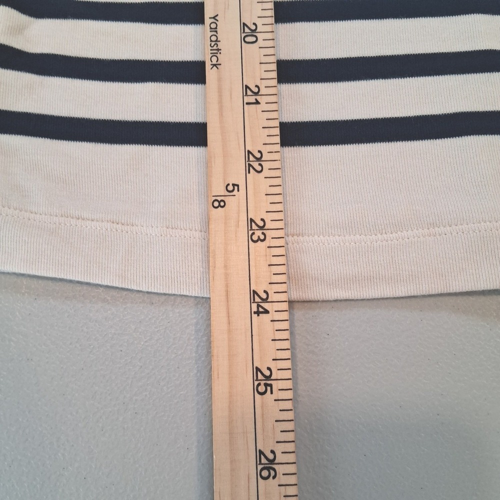 Cabi Cream Navy Striped Dolman Sleeve Top Large Coastal Nautical Balloon‎ Sleeve - Picture 10 of 10